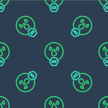 Satır Suyu bırakma yasağı simgesi mavi arka planda izole edilmiş pürüzsüz desen. Su işareti yok. Vektör.