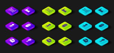 Konuşma balonunu hazırla anne oyuncak bebek oyuncağı bebek emziği kundakla lazımlık ve beşik ikleri ikonu. Vektör.