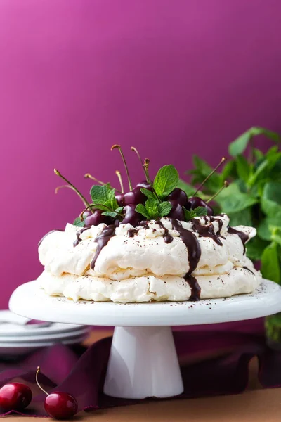 Zoet Dessert Met Verse Vrolijkheid Roomkaas — Stockfoto