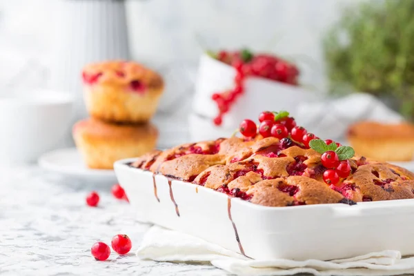 Delicioso Pastel Bayas Casero Mesa — Foto de Stock