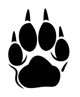 Vektör ayak bir köpek ya da bir kurt izi