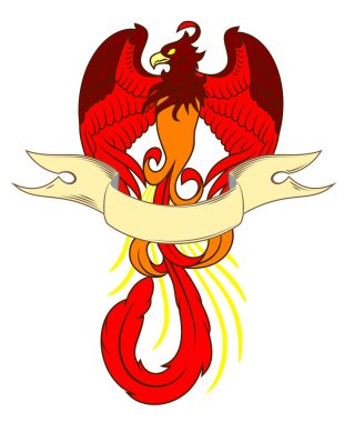 Phoenix gül alevler ve afiş