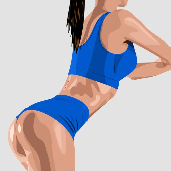 Meisje Bikini Trainingspak — Stockvector