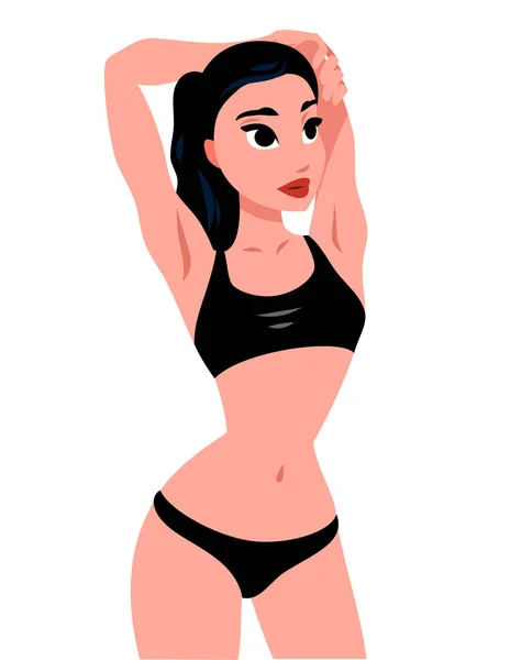 Chica Bikini Chándal — Vector de stock