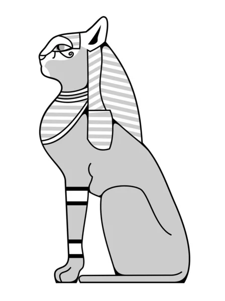 Helig Egyptisk Symbol Katt Vektorgrafik — Stock vektor