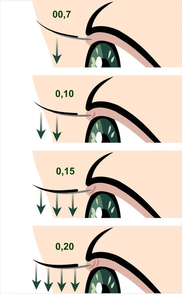 Ögon Med Förlängd Konstgjorda Ögonfransar — Stock vektor