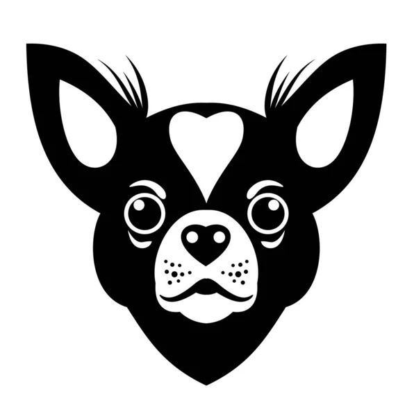 Ein Einfaches Porträt Eines Chihuahua Hundes — Stockvektor