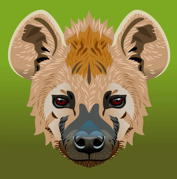 Portrait Vectoriel Une Hyène — Image vectorielle