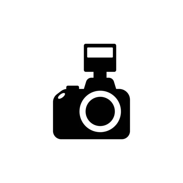 Photo camera icon outline. Vector on isolated white background. Eps 10 — Stock Vector