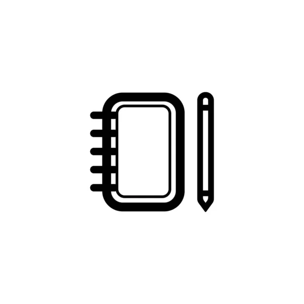 Notebook penna ikon linje. Vektor på isolerad vit bakgrund. Eps 10. — Stock vektor