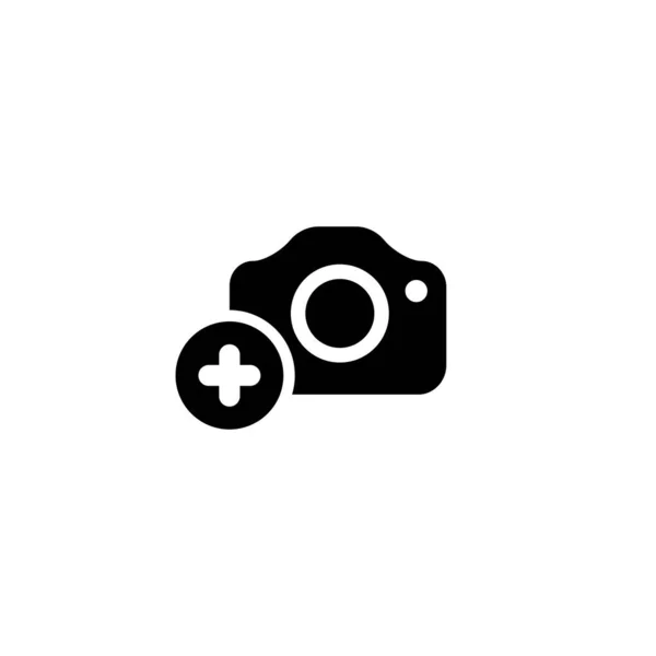 Camera Photo Upload Icon Isolated White Background Eps Vector — Stock Vector