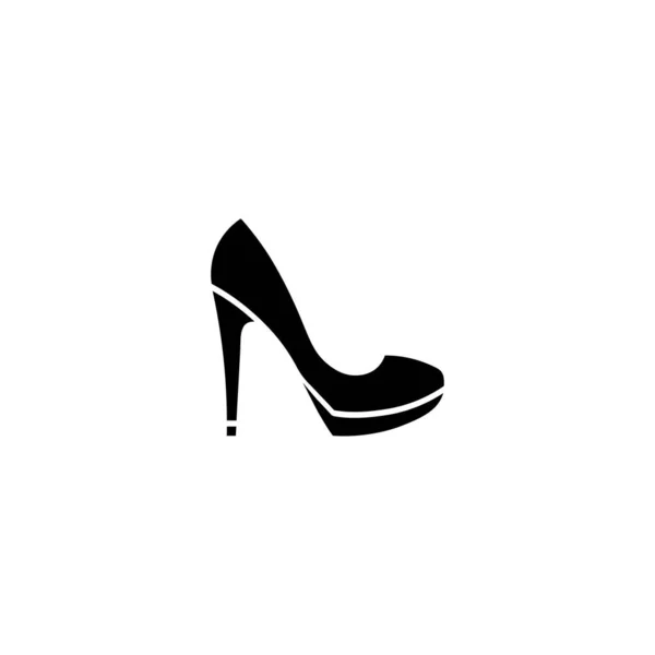 タグアイコンのアウトラインを持つ女性の高いヒールポンプ。買い物だ。履物だ。ファッションだ。物体だ。隔離された白い背景のベクトル。Eps 10ベクトル. — ストックベクタ
