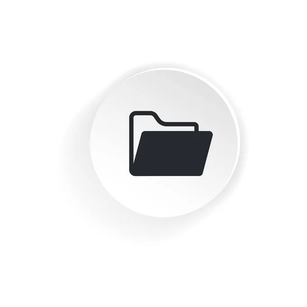 Folder Icon Vector Isolated White Background Eps — Stock Vector