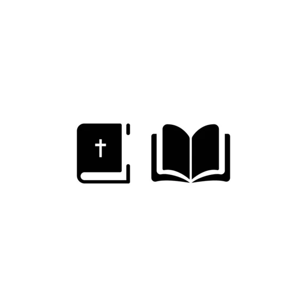 Icono Del Libro Biblia Vector Sobre Fondo Blanco Aislado Eps — Archivo Imágenes Vectoriales