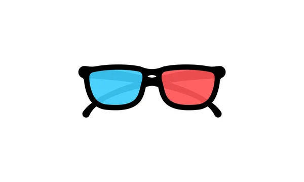 Brille Frontansicht Symbol Vektor Auf Isoliertem Weißem Hintergrund Eps — Stockvektor