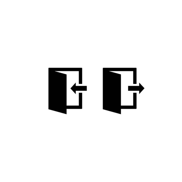 Ausgang Und Eingang Symbol Vektor Auf Isoliertem Weißem Hintergrund Eps — Stockvektor