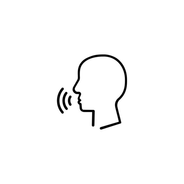 Εικονίδιο Γραμμής Αναγνώρισης Φωνής Διάνυσμα Απομονωμένο Λευκό Φόντο Eps — Διανυσματικό Αρχείο