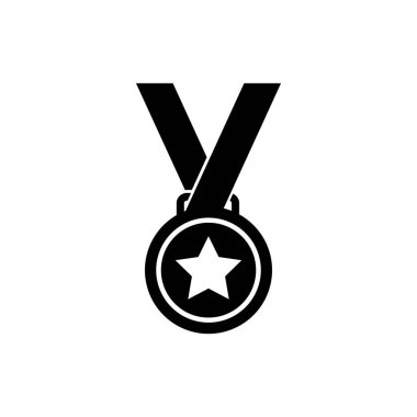 Madalya ikonu. İzole edilmiş beyaz arkaplanda vektör. EPS 10