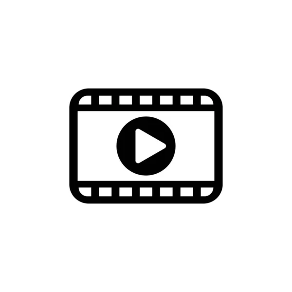 Αναπαραγωγή εικονιδίου βίντεο. Διάνυσμα σε απομονωμένο λευκό φόντο. EPS 10 — Διανυσματικό Αρχείο