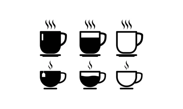 Набор иконок для кофе. Вектор на изолированном белом фоне. EPS 10 — стоковый вектор