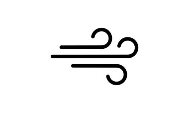 Rüzgar simgesi. Hava durumu. İzole edilmiş arkaplanda vektör. EPS 10