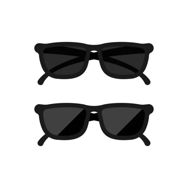 Czarna Ikona Okularów Słonecznych Realistyczny Projekt Wektor Białym Tle Eps — Wektor stockowy