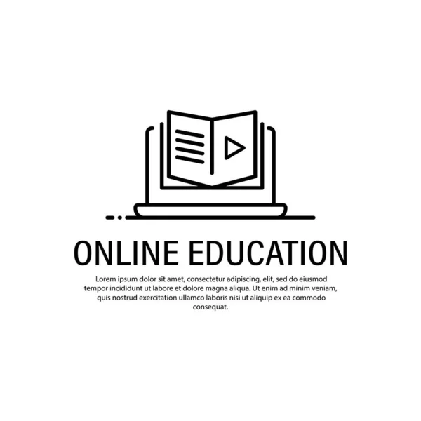 Ikona Edukacji Online Learning Audiobooki Wektor Białym Tle Eps — Wektor stockowy