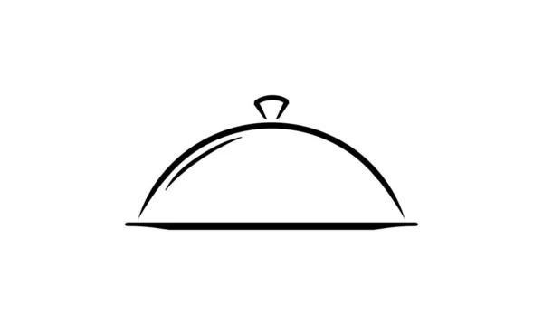 Tray Icon Food Service Sign Design Menu Restaurant Cafe Vector — Stock Vector