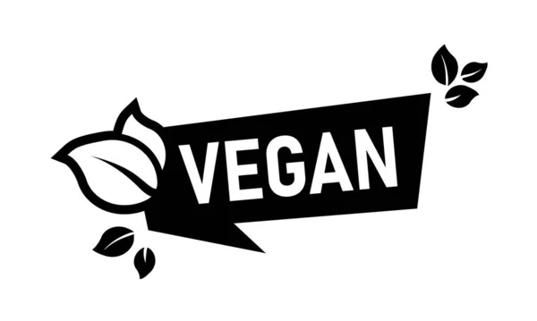 Vegane Bio Ökologie Bio Logo Und Symbol Etikett Etikett Vektor — Stockvektor