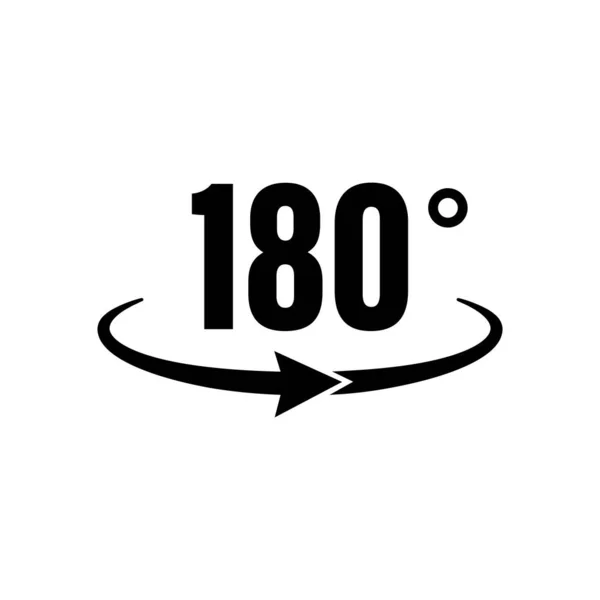 Угол 180 Градусов Значок Геометрический Математический Символ Символ Вращения Вектор — стоковый вектор