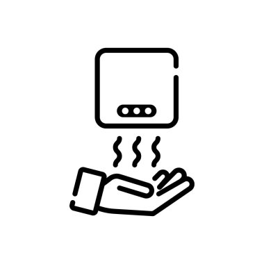 El kurutma ikonu. İzole edilmiş beyaz arkaplanda vektör. EPS 10.