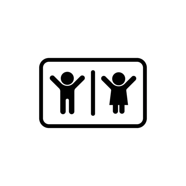 Icono Baño Hombres Mujeres Baño Vector Sobre Fondo Blanco Aislado — Vector de stock