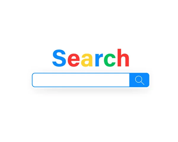 Pasek Wyszukiwania Przeglądarki Dla Interfejsu Użytkownika Okno Internetowe Wektor Białym — Wektor stockowy