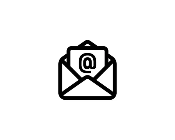 Post Mail Umschlagzeilen Symbol Öffnen Sie Das Umschlagschild Vektor Auf — Stockvektor