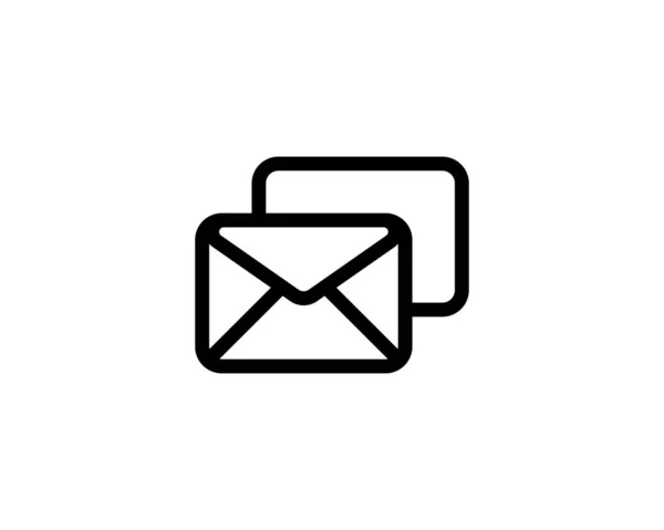Correo Correo Electrónico Icono Línea Sobre Recibir Símbolo Mensaje Botón — Vector de stock