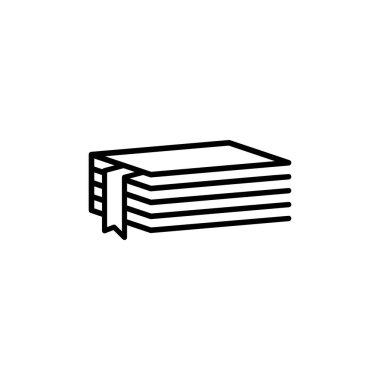 Kitap ikonu. İzole edilmiş beyaz arkaplanda vektör. EPS 10.