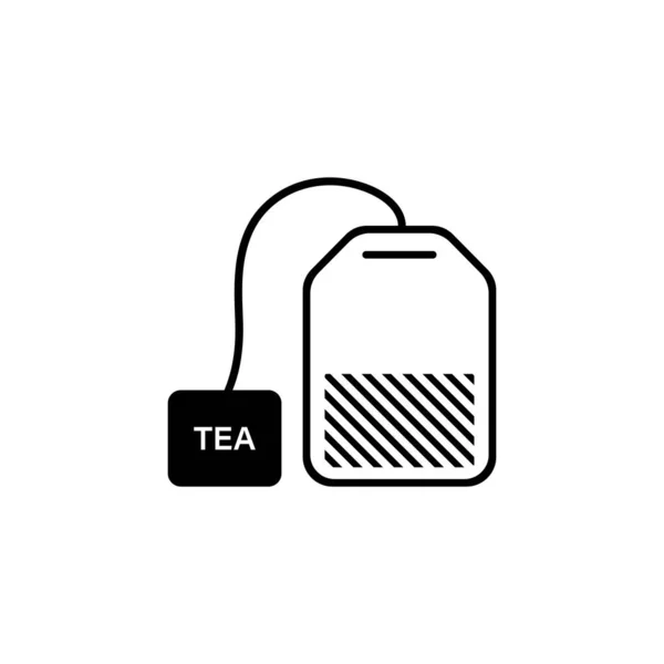 Tea Bag Icon Vector Isolated White Background Eps — Stock Vector