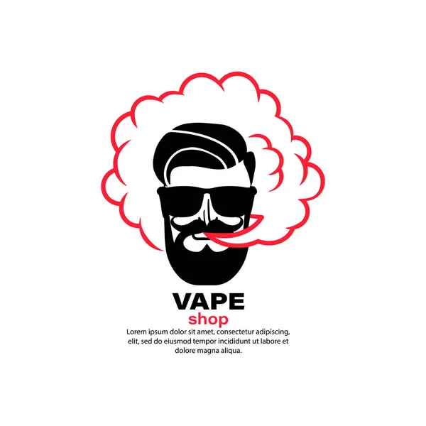 Vaporetto Banner Elektronische Zigarette Dampfen Rauchen Vektor Auf Isoliertem Weißem — Stockvektor