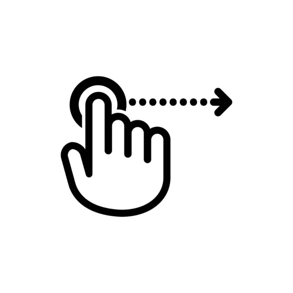 Handcursor Symbol Das Sich Horizontal Bewegt Vektor Auf Isoliertem Weißem — Stockvektor