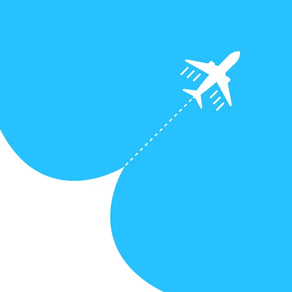 Avião Voar Fundo Céu Azul Airjet Isolado Turismo Viagem Conceito —  Vetores de Stock