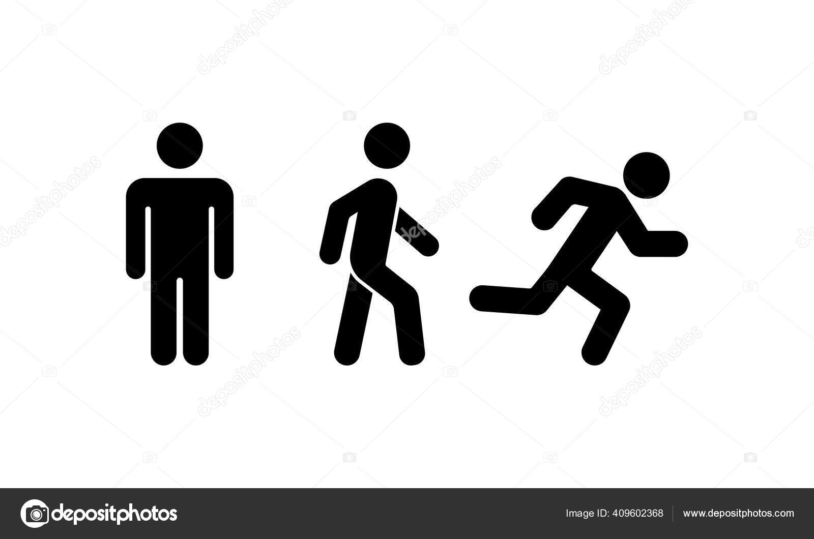Man Stands Walk Run Icon Human Movement Sign Vector Isolated Vector Image By C Alexeyyakovenko Vector Stock Man Stands Walk Run Icon Human Movement Sign Vector Isolated Vector Image By C Alexeyyakovenko Vector Stock