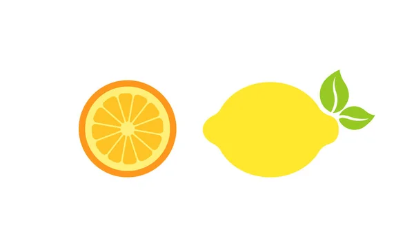 Icono Limón Signo Fruta Cítricos Vector Sobre Fondo Blanco Aislado — Vector de stock