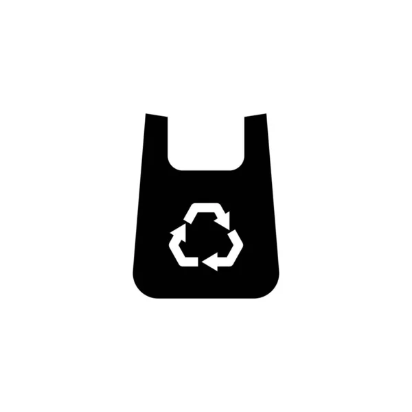 带有回收标志图标的塑料袋 生态概念 在孤立的白色背景上的向量 Eps — 图库矢量图片