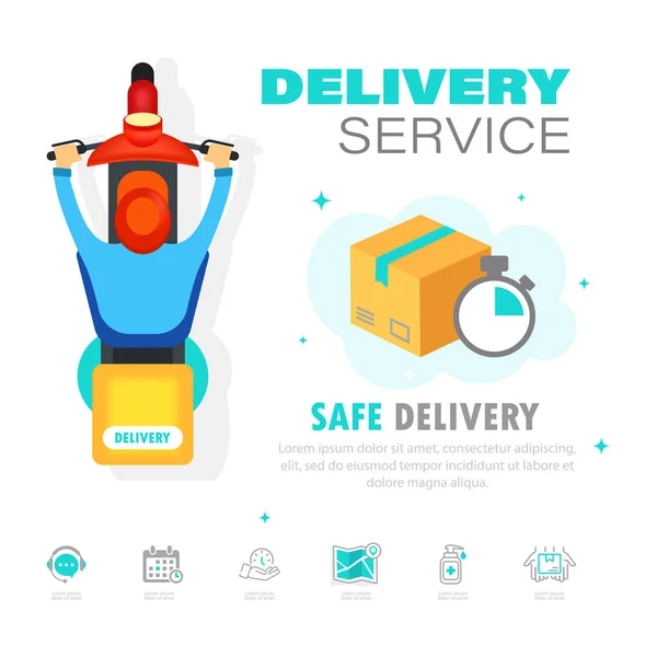 Delivery Service Icon Transportation Express Fast Deliver Vector Isolated White — Stock Vector