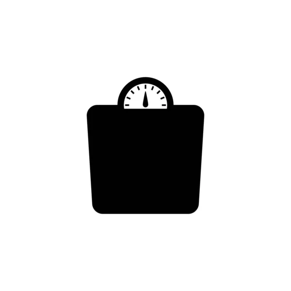 Weight Scale Icon Black Vector Isolated White Background Eps — Stock Vector