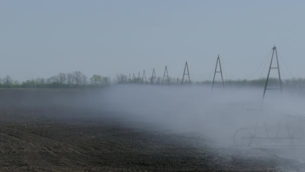 Sistema Riego Campo Seco — Vídeos de Stock