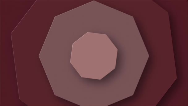 Naadloze Lus Abstracte Achtergrond Met Roterende Octagons — Stockvideo