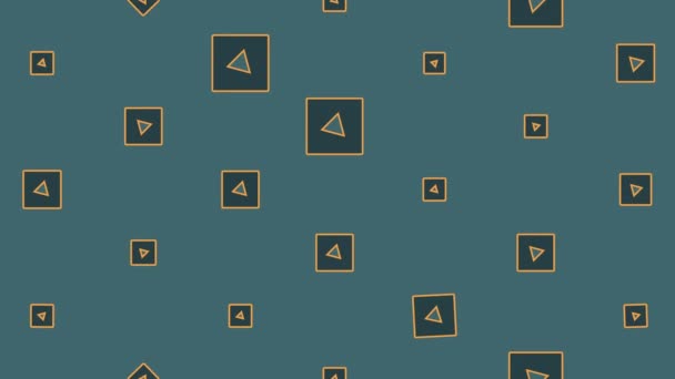 Seamless Loop Abstract Minimal Pattern Rotating Squares Animated Surface — Αρχείο Βίντεο