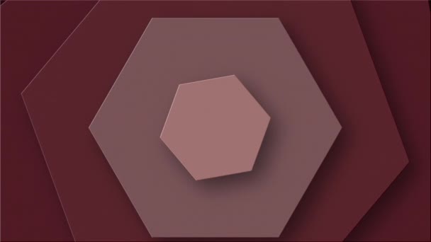 Abstracte Achtergrond Met Roterende Hexagons — Stockvideo