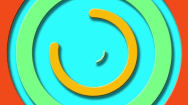 Yüzeyde Renkli Çemberlerle Kusursuz Döngü Arkaplanı